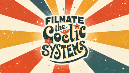 Vintage illustrated cooling system advertisement with nostalgic tones, retro design