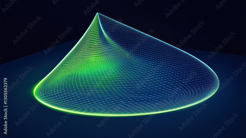 Poster An abstract depiction of a three dimensional wireframe structure