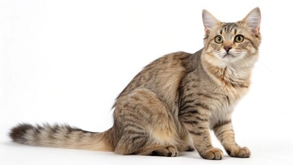 Obraz premium Cat On White Background