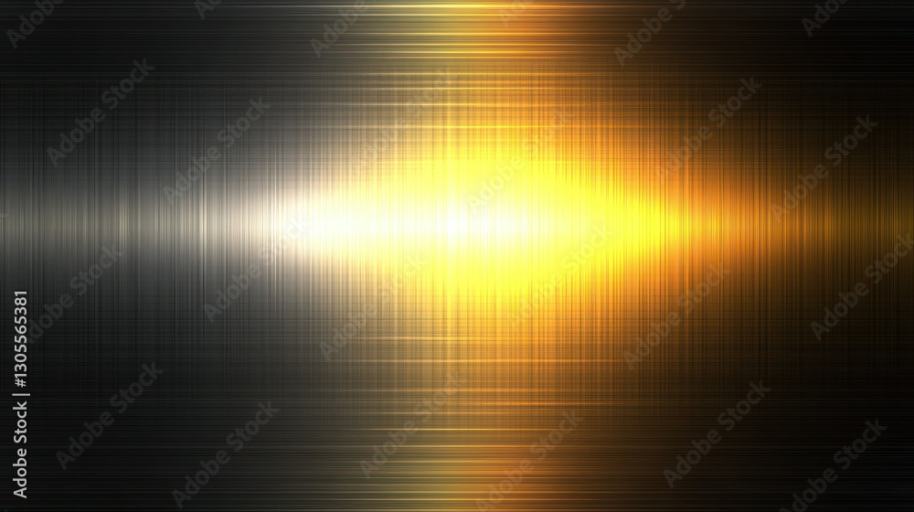Poster a luminous beam emanating across a metallic textured background
