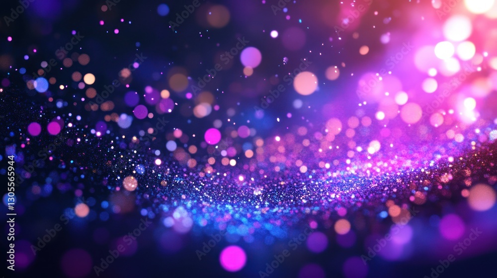 Poster Abstract background features many sparkly colored circular elements