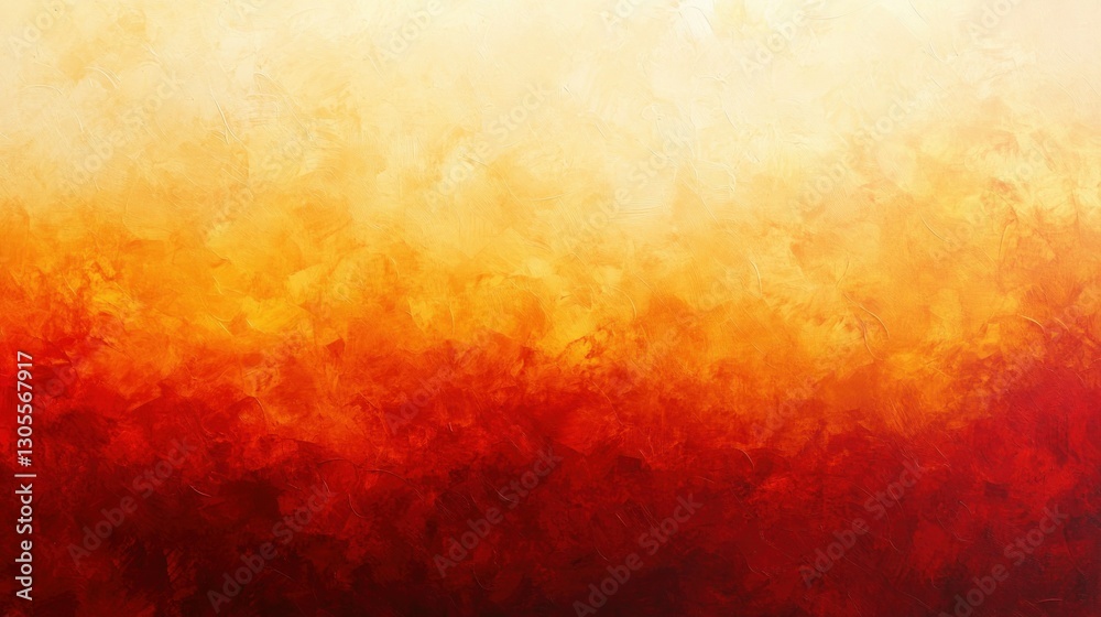 Poster vibrant abstract painting showing gradients of warm colors and textures