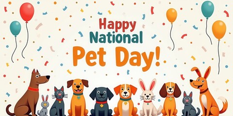 Naklejka premium National Pet Day