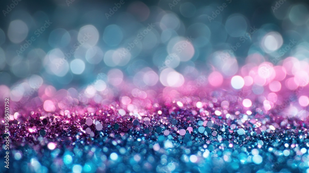 Poster blue and purple glittered bokeh texture showing sparkling and bright effects