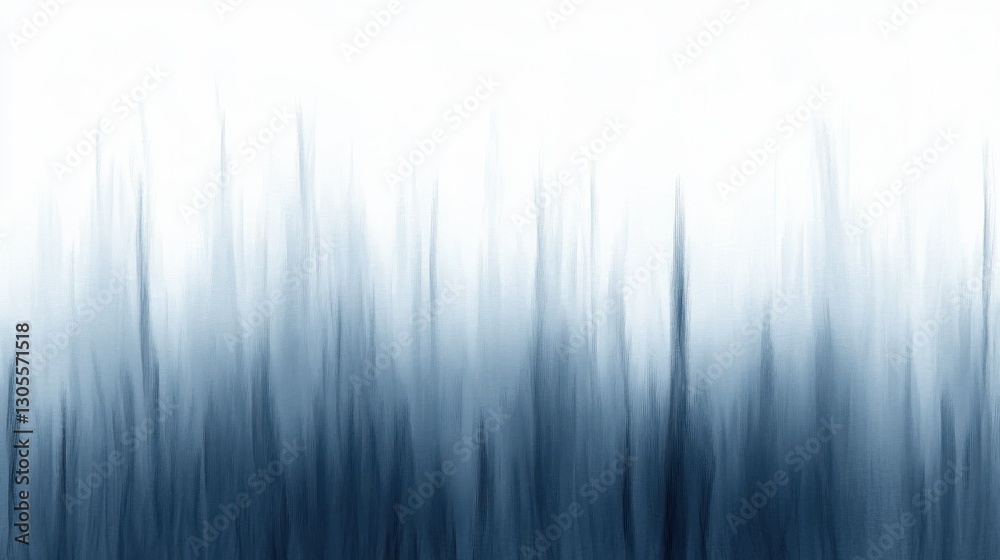 Poster Blue White Abstraction With Vertical Lines and Soft Textures