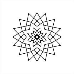  Hyperspace Line Art Mandala Vector Illustration