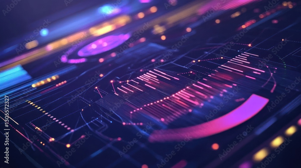 Poster Visualization of modern technology in a digital data environment