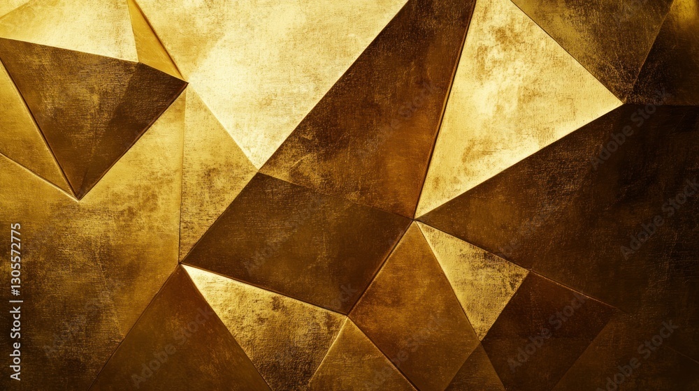Poster the geometric golden shapes create a beautiful artistic background design