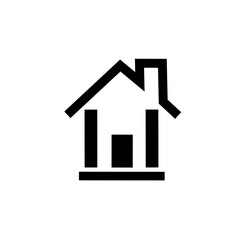 real estate icon. Line house icon. Line home icon. Minimalist home icon.