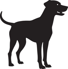 dog silhouette isolated on whiteArt & Illustration