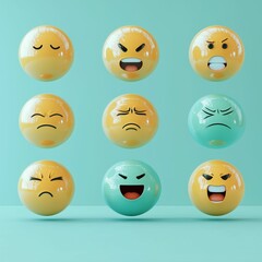 Fototapeta premium Digital Emotions: A Futuristic Take