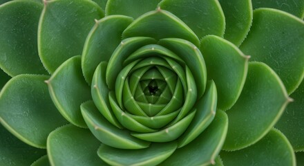 Close Up of Green Aeonium Succulent Showing Geometric Pattern and Texture