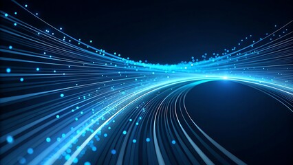 Fototapeta na wymiar High-tech digital wave with glowing light, representing seamless data transfer, futuristic networking, and innovative technology solutions.