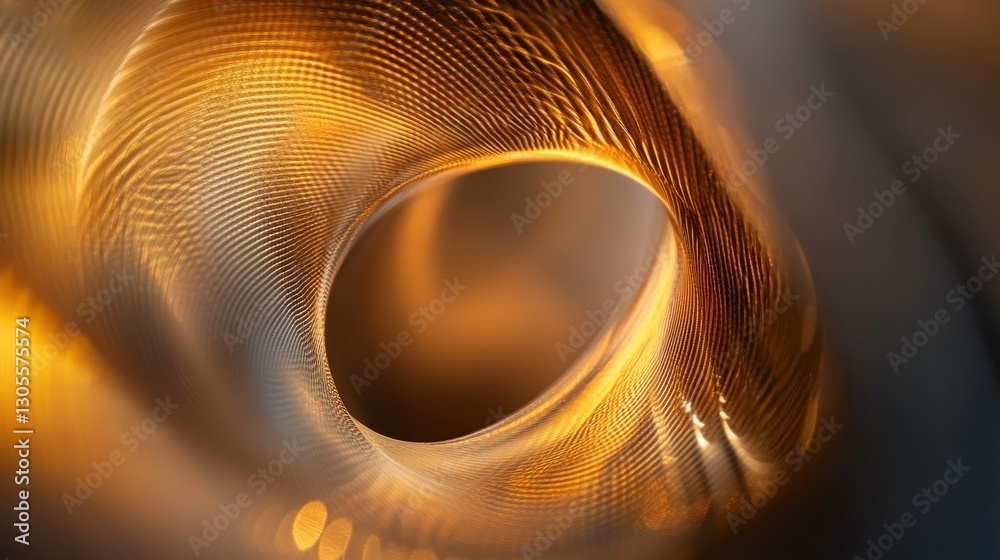 Aufkleber abstract golden tunnel created using illuminated metal textures