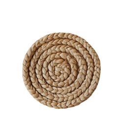 Obraz premium Natural Round Woven Coaster Made from Jute Fiber Perfect for Home Decor, Table Settings, and Eco-Friendly Living