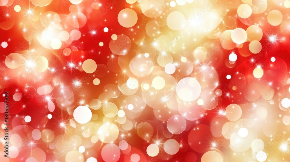 Poster An abstract image of a bokeh and star filled background