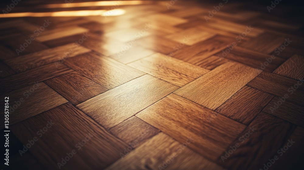 Poster the wooden floor displays a pattern with varying color tones