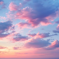 Obraz premium Beautiful pink and purple clouds fill the sky with beauty