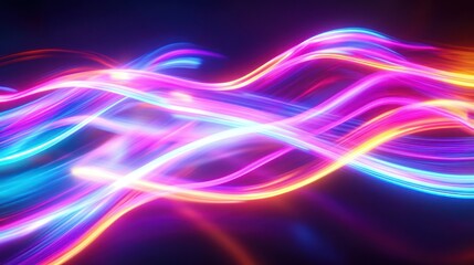 Fototapeta premium A Colorful Abstract Depiction Of Flowing Light Streaks