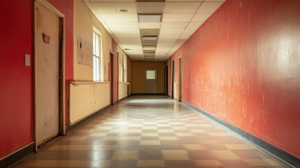 Empty hall in a hospita
