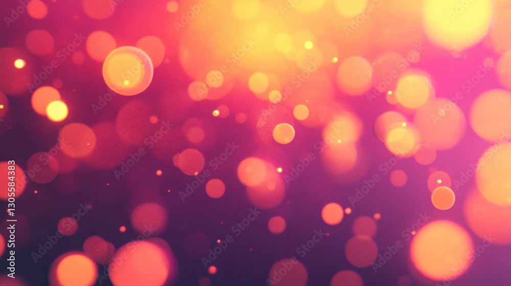Aufkleber abstract background of floating spheres with colorful blurry lights