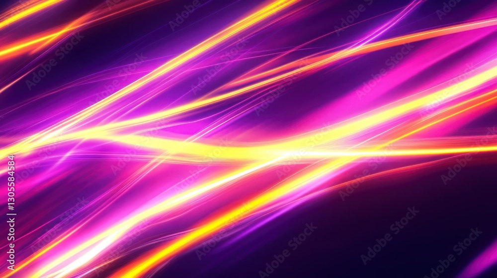 Poster abstract light trails composing bright streaks over dark backgrounds