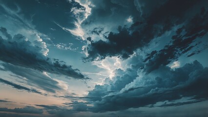 Fototapeta premium Midnight Tranquility Where Mountains Meet the Sky