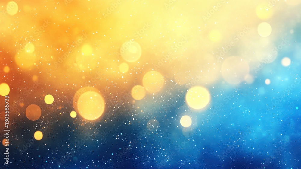 Poster Beautiful abstract image with various colors and shining bokeh
