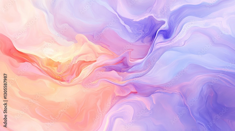 Poster A Beautiful Swirling Mixture of Colors Forms a Unique Pattern