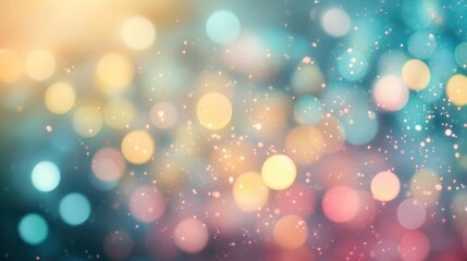 Obraz premium Colorful Blurred Bokeh Backgrounds With Bright Light Particles