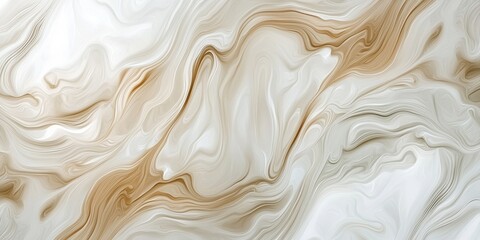 White and beige abstract marble pattern, with fluid lines and smooth curves, serves as a background for design