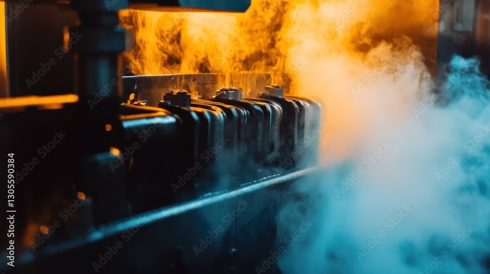 Poster a close up view of a steam engine environment
