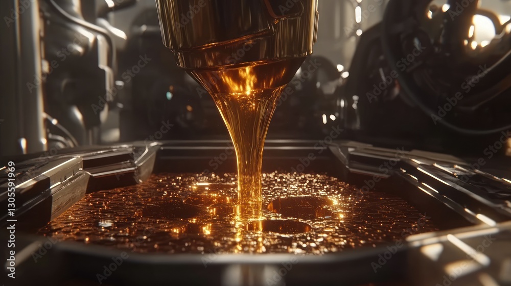 Poster Liquid Is Poured Into A Container From A Pipe Structure