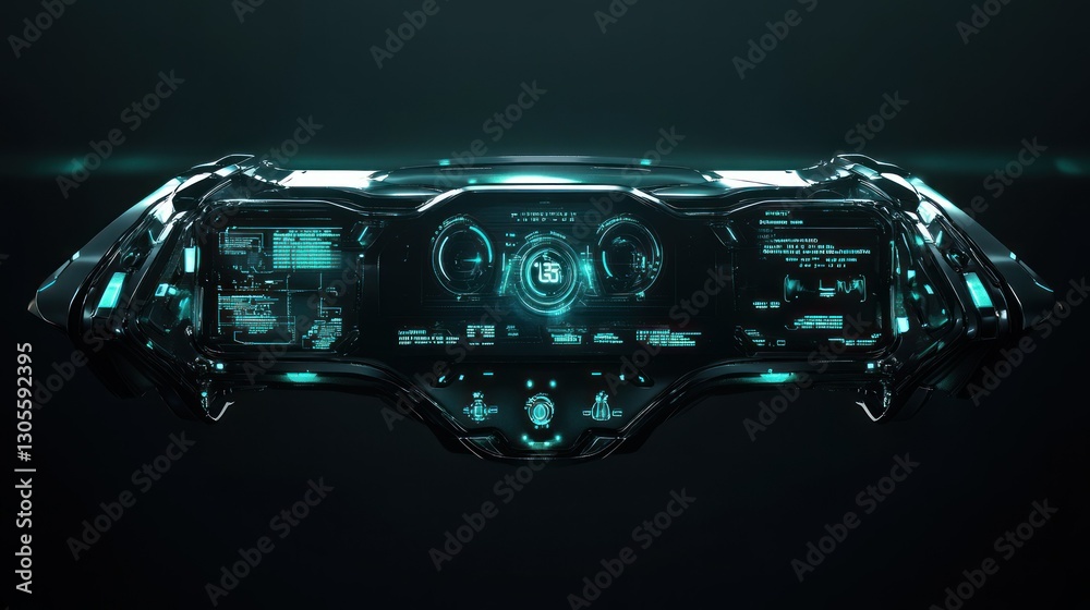 Poster A Futuristic Dashboard Displaying Data And Visual Information For A Vehicle