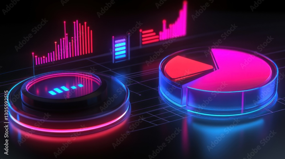Poster Digital display of data analytics with multiple visual representations
