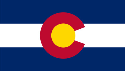 Colorado flag, Vector. Banner of the US state