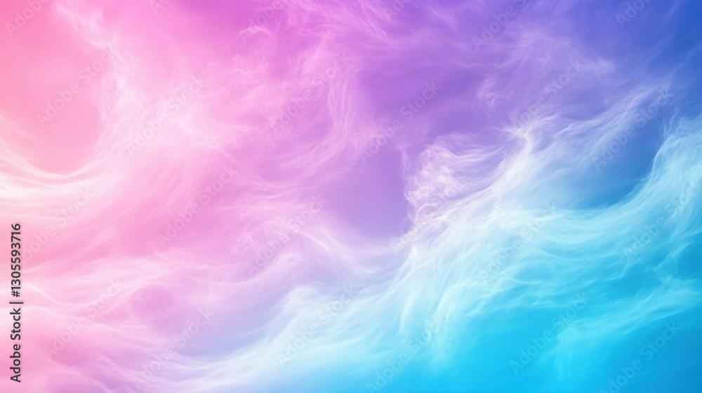 Poster a beautiful composition of colorful and swirling cloudlike forms