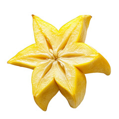 Fototapeta premium Star Fruit Slice - Vibrant Yellow Star Fruit
