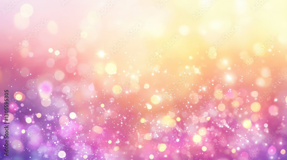 Poster Sparkling Bokeh Background Showcasing Illuminated Floating Light Particles Seamlessly