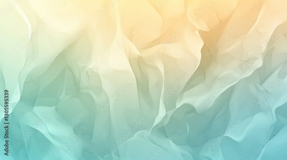 Poster Abstract art of soft flowing colors with light and shadow