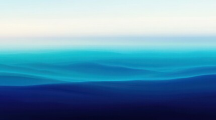 Fototapeta premium Abstract Blue Waters and Sky Depicted Through Smooth Blurred Gradient