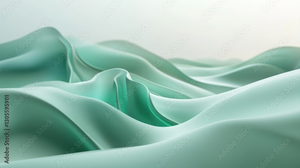 Poster soft pastel color fabric waves create a beautiful abstract composition