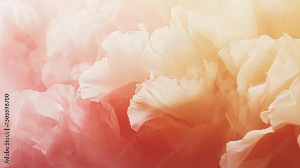 Aufkleber white petals with gradient colors softly displayed in detail