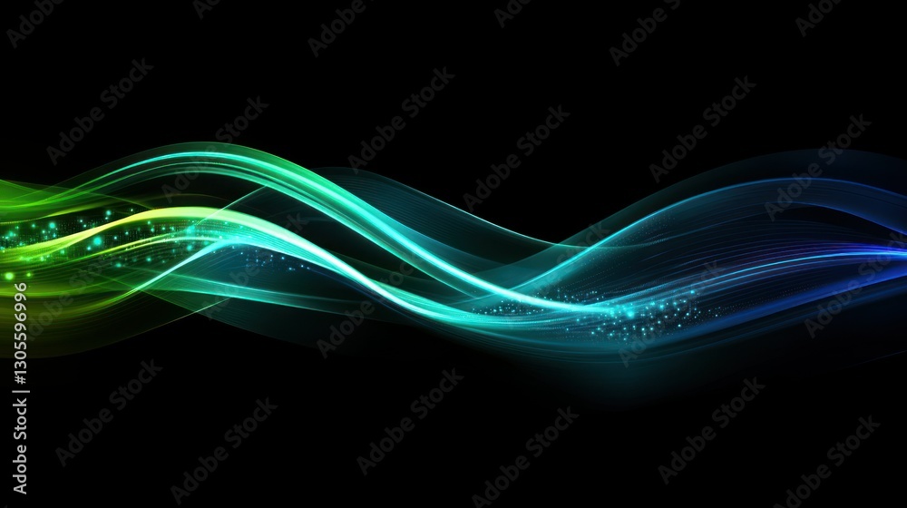 Aufkleber A Glowing Abstract Artistic Display Showing Wavy Lines and Colors