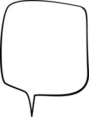Obraz premium Hand drawn speech bubble outline. Hollow speech bubble. Suitable for comic and conversation. 