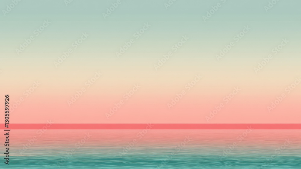Poster the sea at sunset with a subtle gradient across the sky
