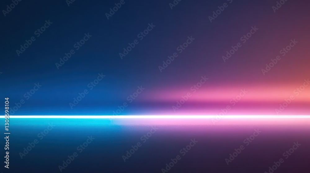 Poster a glowing neon line spanning across a dark textured background