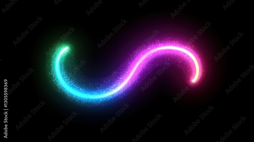 Poster A Glowing Swirl Showing Multiple Colors Across A Black Background