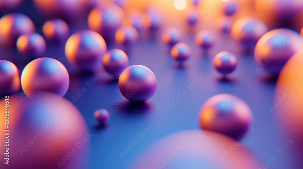 Poster spherical shapes of various sizes are shown in the picture