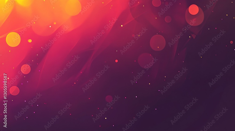 Poster An abstract background with colorful lights and bokeh effects